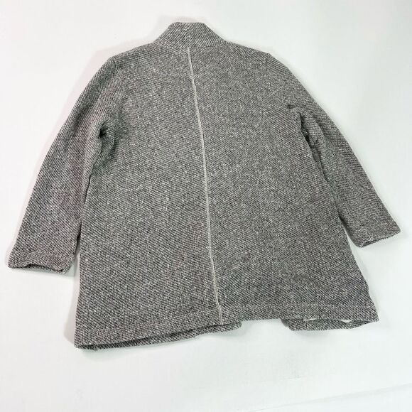 Eileen Fisher Cardigan Womens Gray Petite Medium Open Front Long Sleeve - Picture 6 of 10